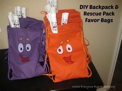 Diy Dora Backpack Favors Party Ideas