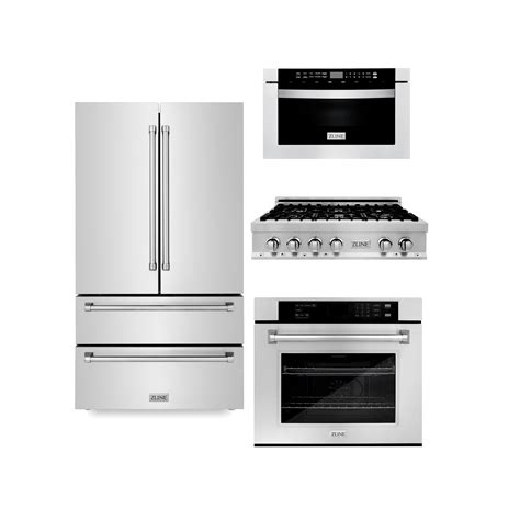 the kitchen appliances are all white in color
