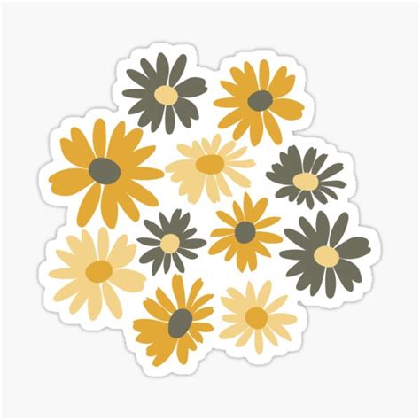 Yellow Daisies Sticker For Sale By Studioposies Redbubble