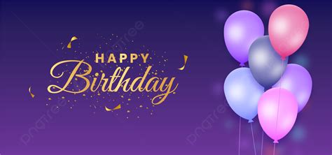 Happy Birthday Wishing Background Banner Banner Colored Ribbon