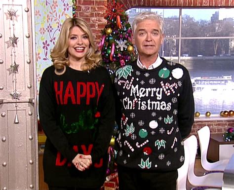 Phillip Schofield And Holly Willoughby On Itv This Morning Last Christmas 2013 Celebrity