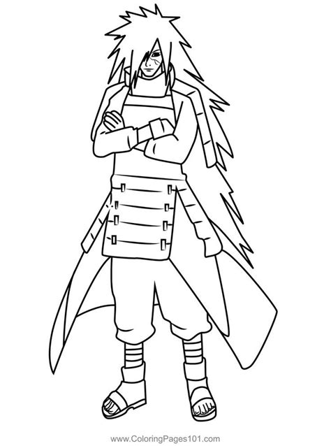 Madara Uchiha Naruto Coloring Page Naruto Sketch Drawing Madara