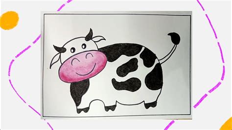 Cara Menggambar Sapi How To Draw A Cow Menggambar Coloring Sapi