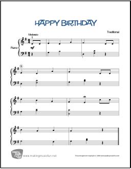 Beginner, easy and intermediate versions. Happy Birthday | Free Easy Piano Sheet Music
