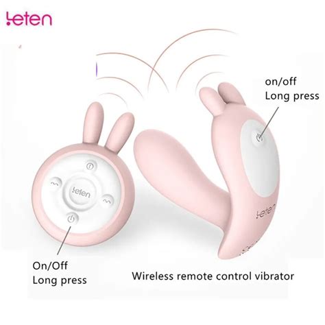 Leten Strapless Strapon Dildo Wireless Remote Rabbit Vibrator Heating G Spot Vibrators Clitoris
