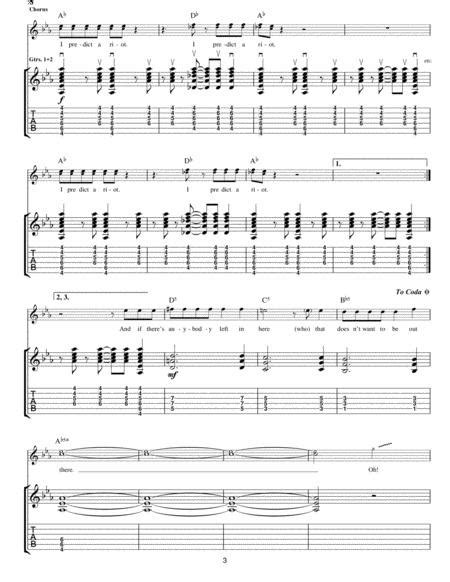 i predict a riot by richard wilson digital sheet music for guitar tab download and print hx