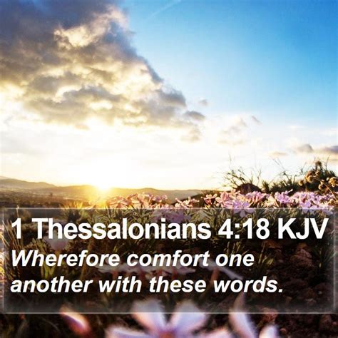 1 Thessalonians 418 Kjv Wherefore Comfort One Another With These