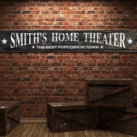 Home Theatre Sign Etsy
