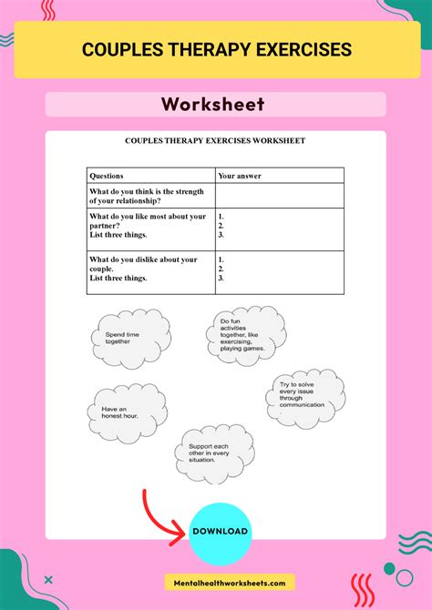 30 Couples Therapy Exercises Worksheets Worksheets Decoomo