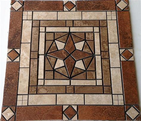 24 Mosaic Tile Medallion Design Marble Ceramic Floor Wall Backsplash
