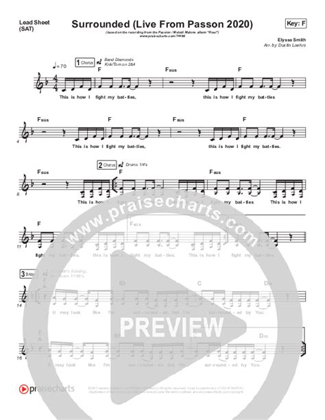 Surrounded Fight My Battles Live From Passion 2020 Sheet Music Pdf Passion Melodie Malone