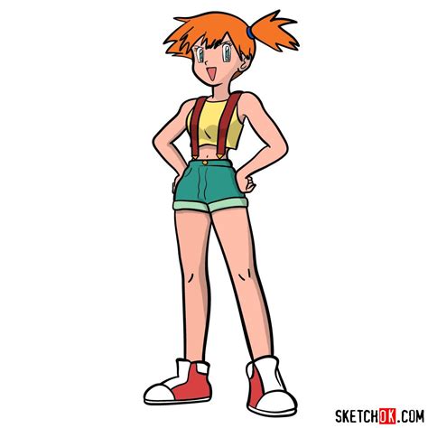 How To Draw Misty From Pokemon Anime Sketchok Easy Drawing Guides