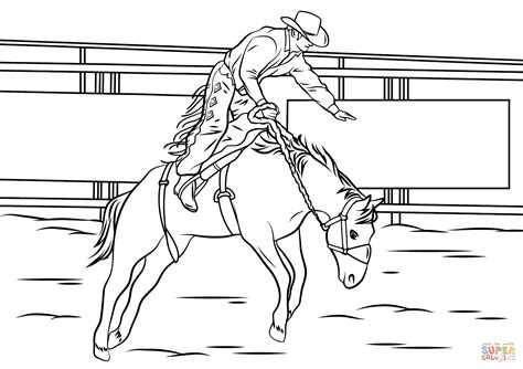 Bull Riding Coloring Pages For Kids Coloring Pages