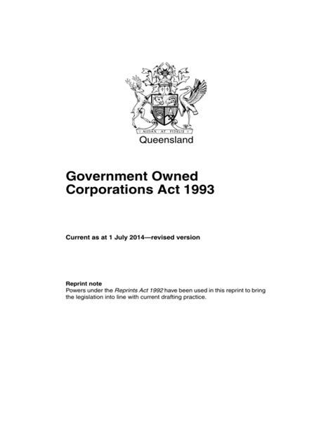 Government Owned Corporations Act 1993