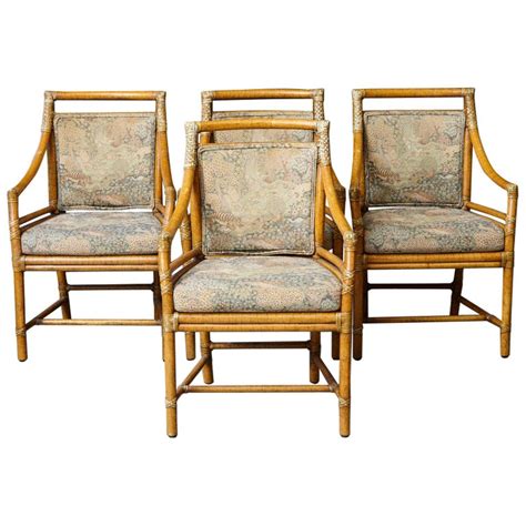 Shop for upholstered wooden armchair online at target. Set of 4 McGuire Rattan Target (M-59U) Armchairs with ...