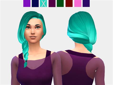The Sims Resource Get Together Side Ponytail Retexturingrecolor