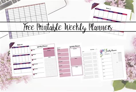 Free Printable Weekly Planners: Multiple Designs