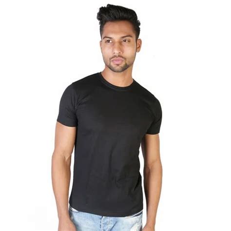 Cotton Medium Mens Black Plain T Shirt Rs 199 Piece Vimanika