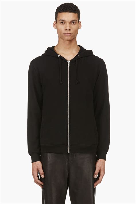 What makes a sweat jacket a sweat jacket? Blk Dnm Black Front To Back Zipper Hoodie in Black for Men ...