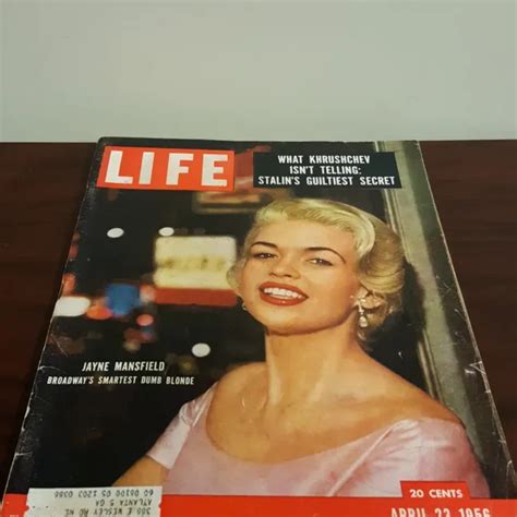 Life Magazine Jayne Mansfield April 23 1956 Khrushchev And Stalin £1180