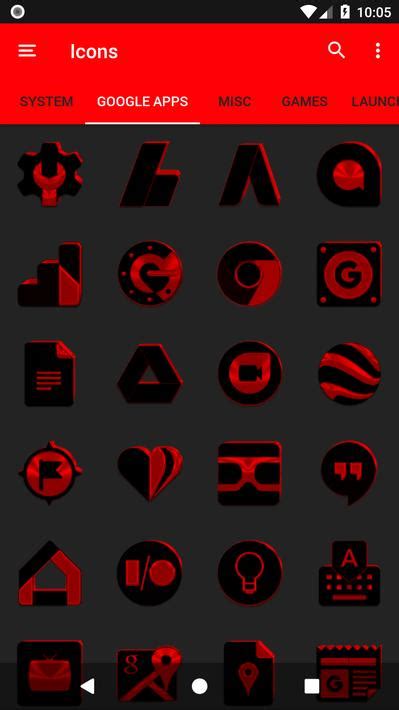 Black And Red Icon Pack For Android Apk Download