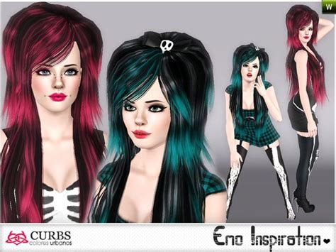 Emo Inspiration Hairstyle By Colores Urbanos Sims 3 Hairs In 2023
