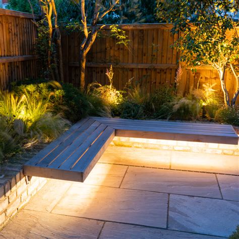 London Small Garden Lighting Bright Earth Technology For Smart Gardens