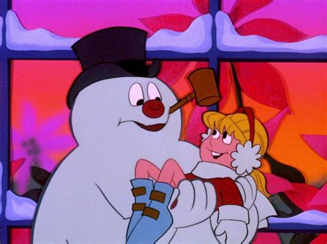 Frosty with Karen in his arms. | A christmas story, Christmas cartoons
