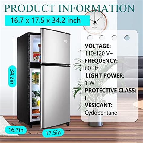 Krib Bling 35cuft Compact Refrigerator Mini Fridge With Freezer