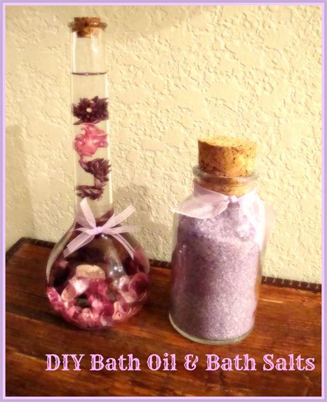 Homemade Scented Bath Oil And Bath Salts Bath Oils Scented Bath Diy