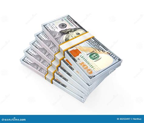 Stacks Of New 100 Us Dollar Banknotes Stock Illustration Illustration