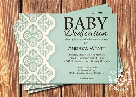 Baby Dedication Invitation Template Free Baptism