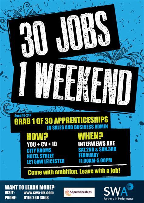 Swa Announce 30 Apprenticeships Will Be Offered This Weekend At Their