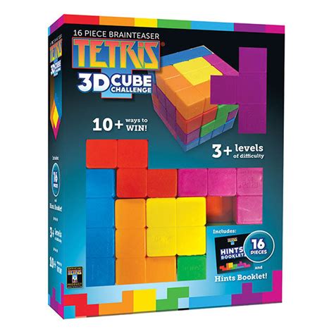 Tetris Brainteaser Cube 3d Puzzle 16 Piece Tetris Shop