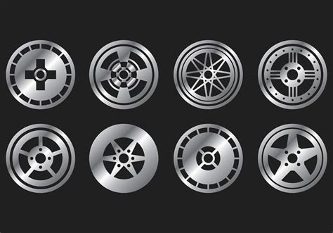Alloy Wheels Vector Icons 154601 Vector Art At Vecteezy