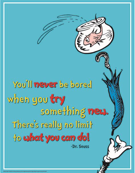 Eureka Dr Seuss Try Something New 17x22 Poster Inspirational Quotes