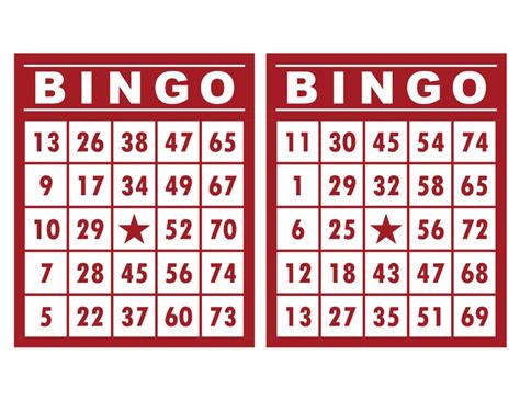 Bingo Cards 1000 Cards 2 Per Page Immediate Pdf Download Etsy