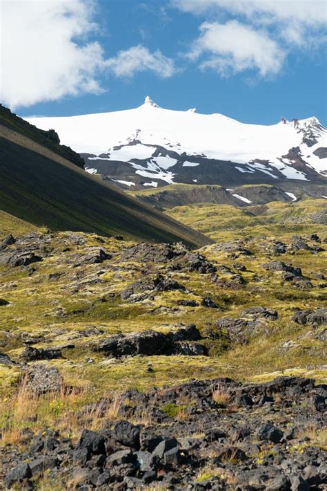 Snæfellsjökull Volcano And Glacier Iceland Vertical Geology Pics