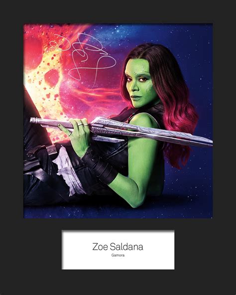 Buy Guardians Of The Galaxy Vol 2 Zoe Saldana Gamora 3 Signed Ed Photo Reprint 10x8 Size