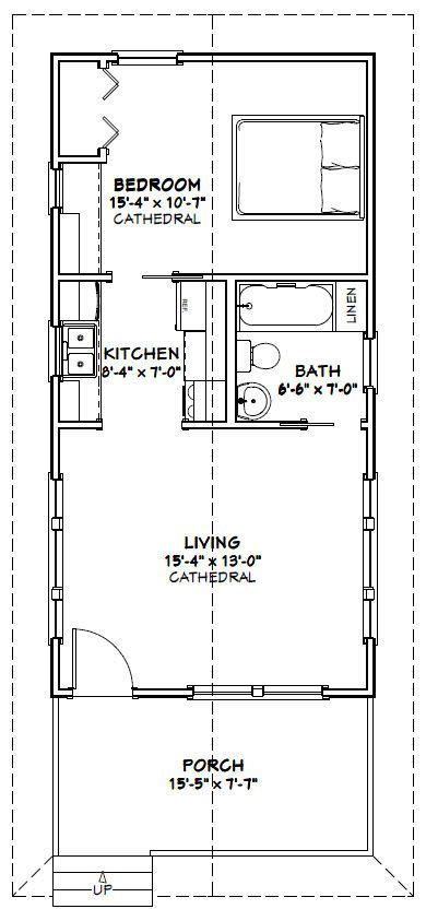 16x32 House 16x32h2b 511 Sq Ft Excellent Floor Plans