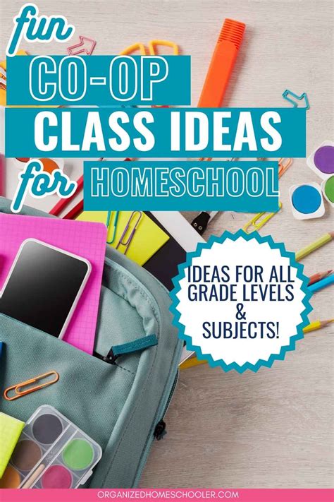 Useful And Fun Homeschool Co Op Class Ideas ~ The Organized Homeschooler