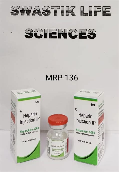 Heparchem Heparin Sodium Injection Ip I U Ml Prescription