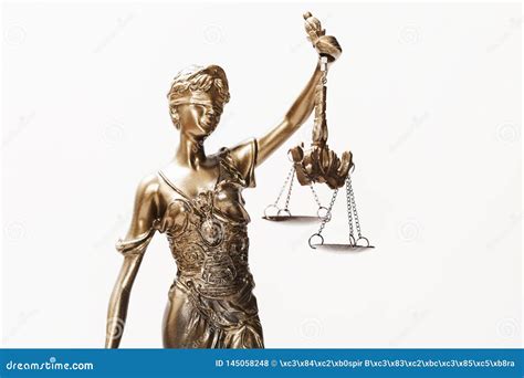 Blindfolded Lady Justice Or Justitia Bronze Statue Royalty Free Stock