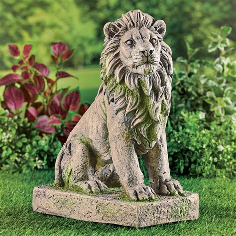 Exclusive to the design toscano brand. Regal Lion Outdoor Garden Statue | Collections Etc.