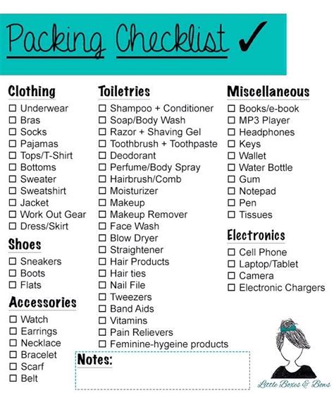 Packing Checklist Travel Packing Checklist Packing Tips For Travel