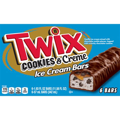 Twix Cookies Cream Vanilla Ice Cream Bars With Crunchy Chocolate