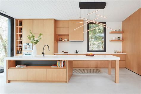 Modern White Rift Oak Kitchen Chervin Kitchen And Bath Custom
