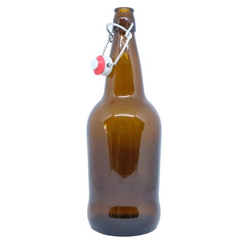 1 Litre Brown Glass Flip Top Bottle Ibrew Singapore Homebrewing Equipment