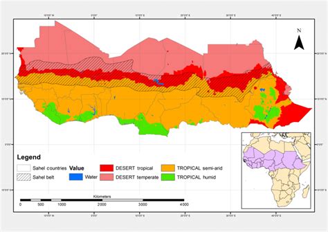 Major Biome Map From The Year 2000 For The Greater Sahel Region The