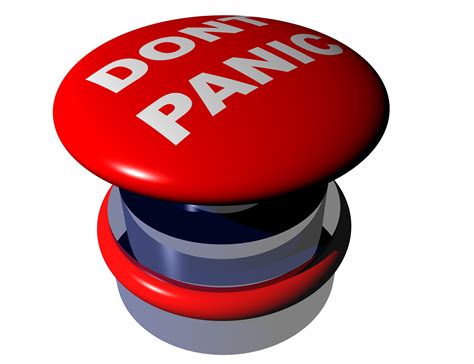 Dont Panic On The Red Button Free Image Download
